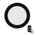 Eglo 31744 - Infälld dimbar LED badrumsbelysning FUEVA-Z LED/10,5W/230V 2700-6500K IP44 svart